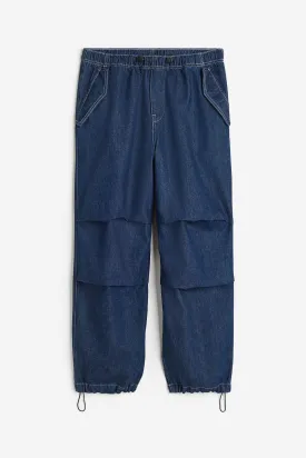 H&M Loose Fit Parachute Jeans, dark blue