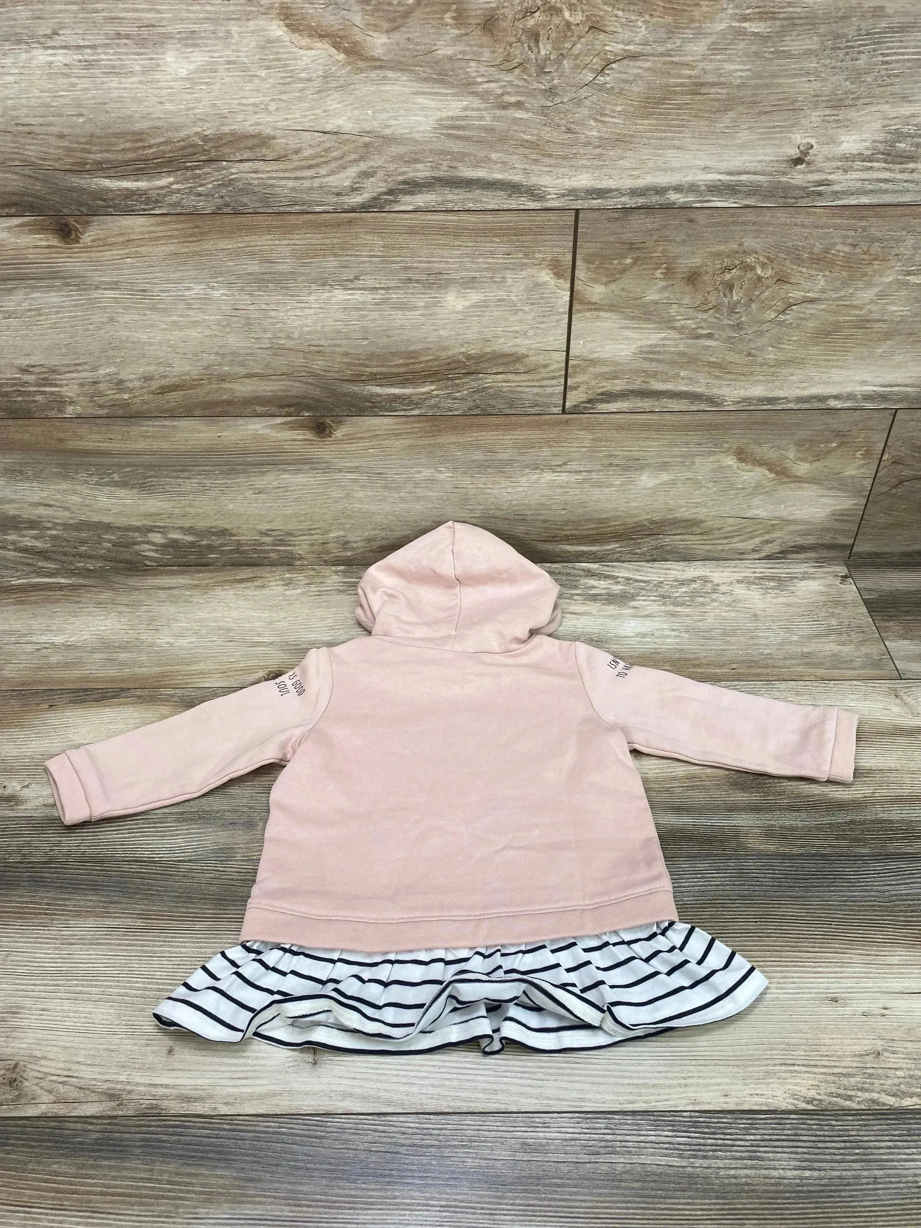 H&M Peanuts Snoopy Sweatshirt Dress Pink sz 12m