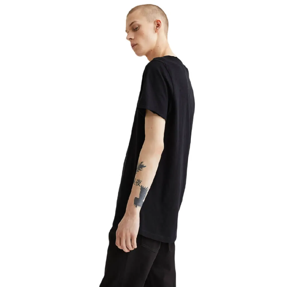 H&M Raw-edge T-shirt, black