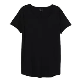 H&M Raw-edge T-shirt, black