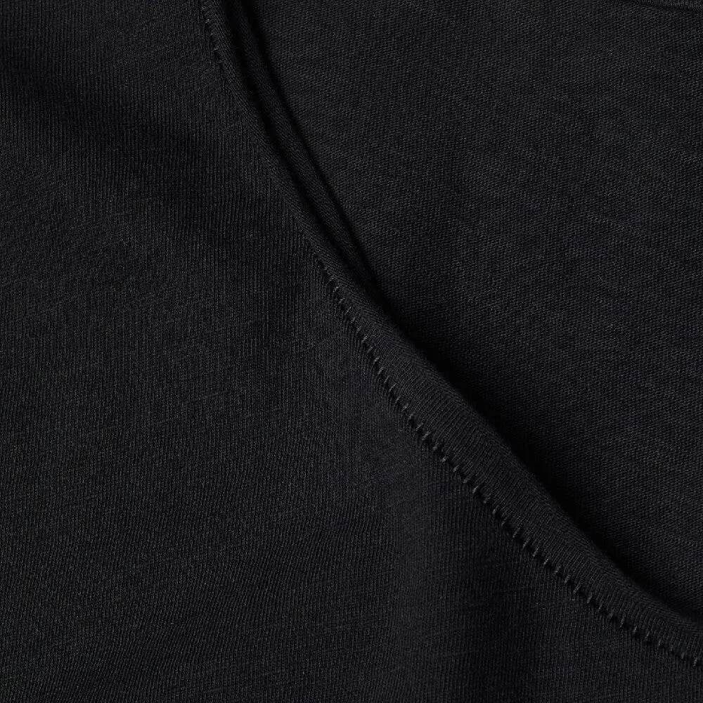 H&M Raw-edge T-shirt, black
