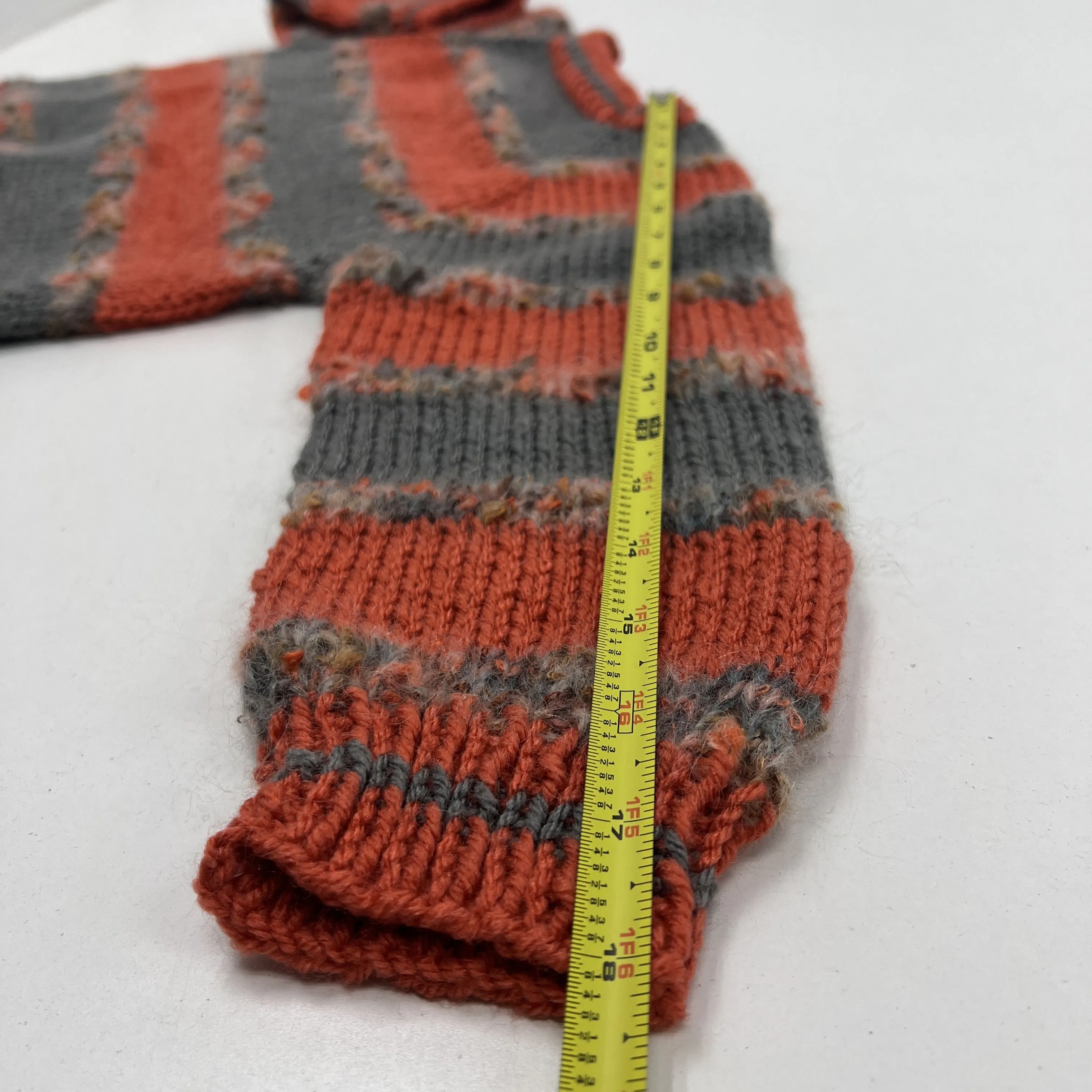 Handmade Orange Fuzzy Grey Blue & Yellow Sweaters Unisex SEE MEASUREMENTS