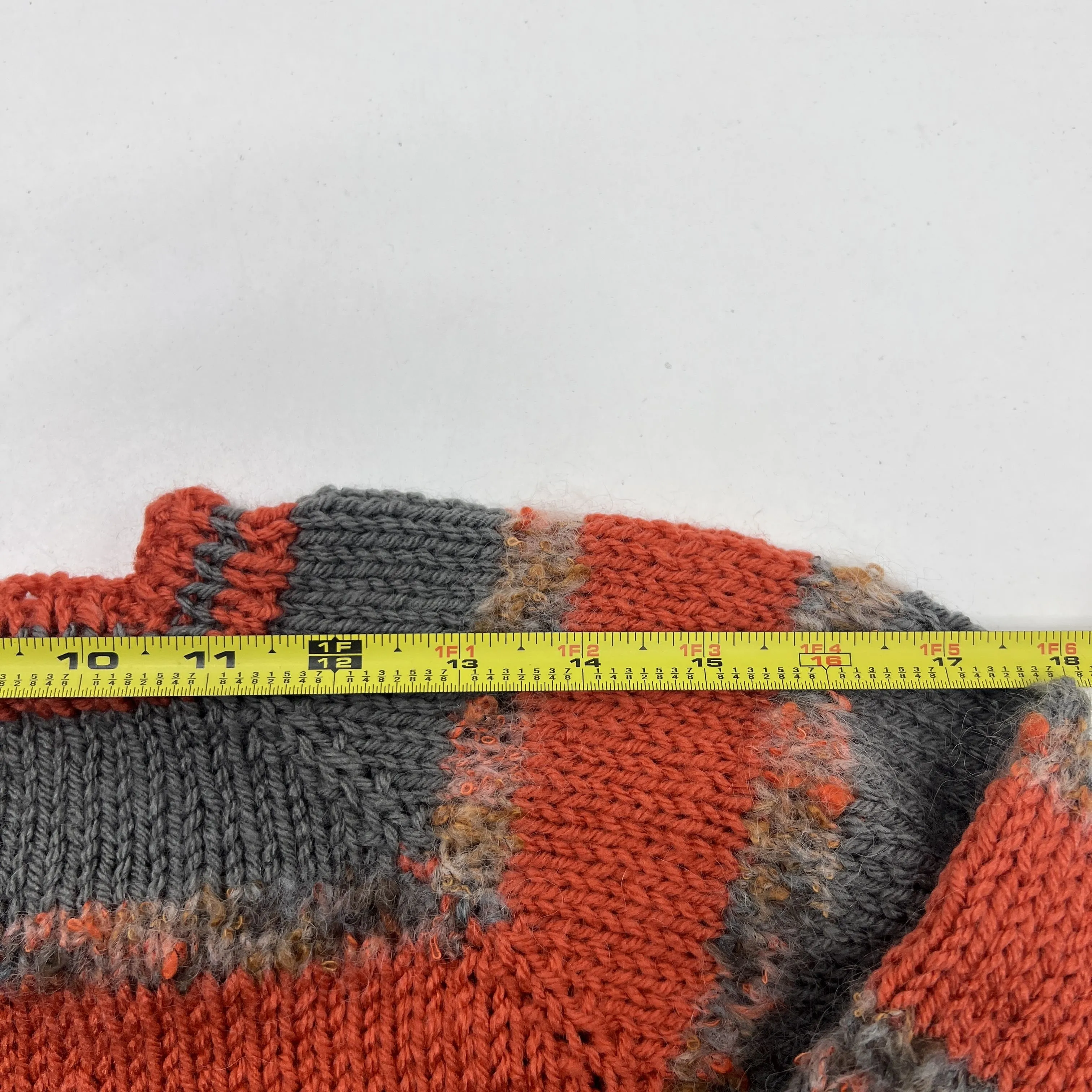 Handmade Orange Fuzzy Grey Blue & Yellow Sweaters Unisex SEE MEASUREMENTS