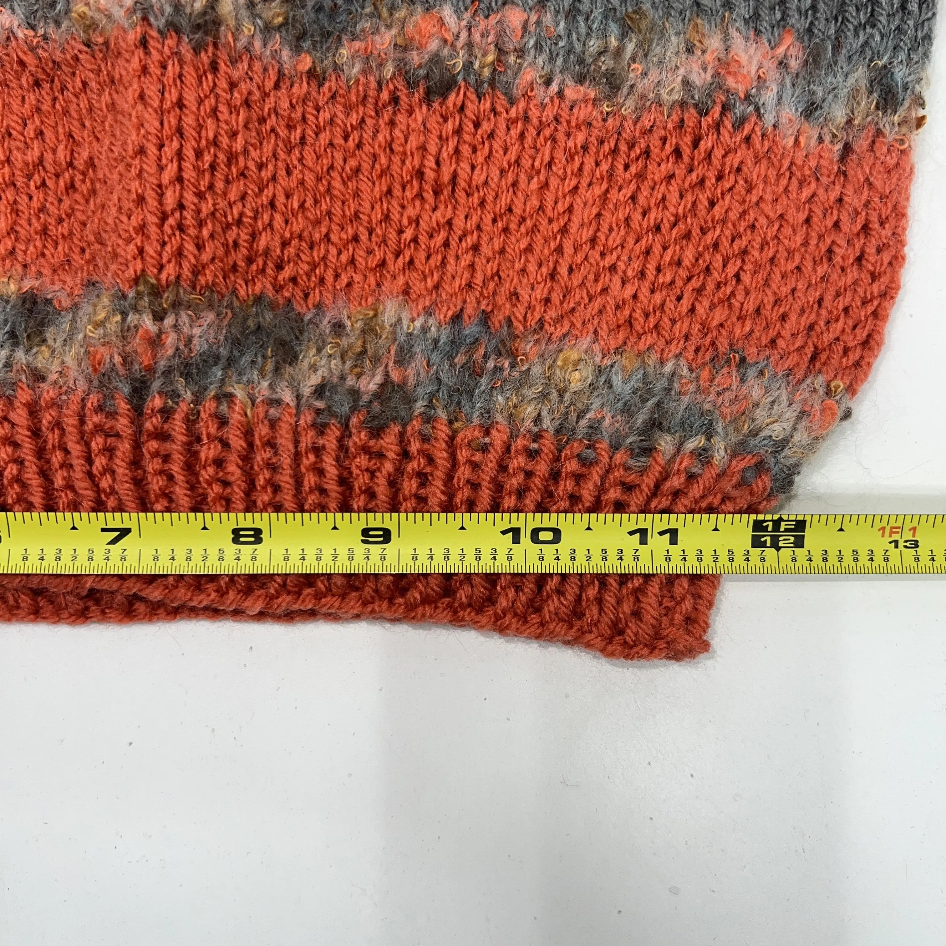 Handmade Orange Fuzzy Grey Blue & Yellow Sweaters Unisex SEE MEASUREMENTS