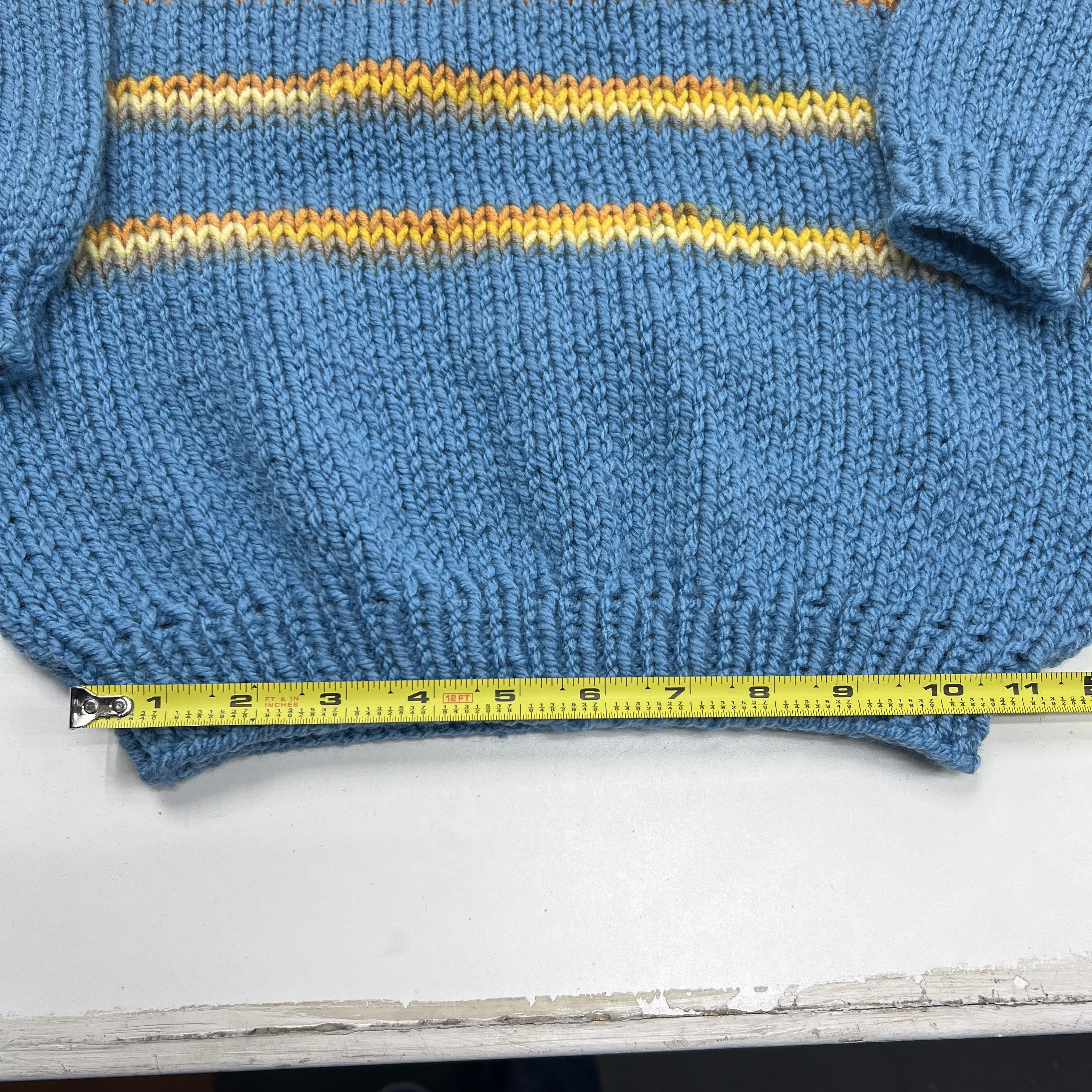 Handmade Orange Fuzzy Grey Blue & Yellow Sweaters Unisex SEE MEASUREMENTS