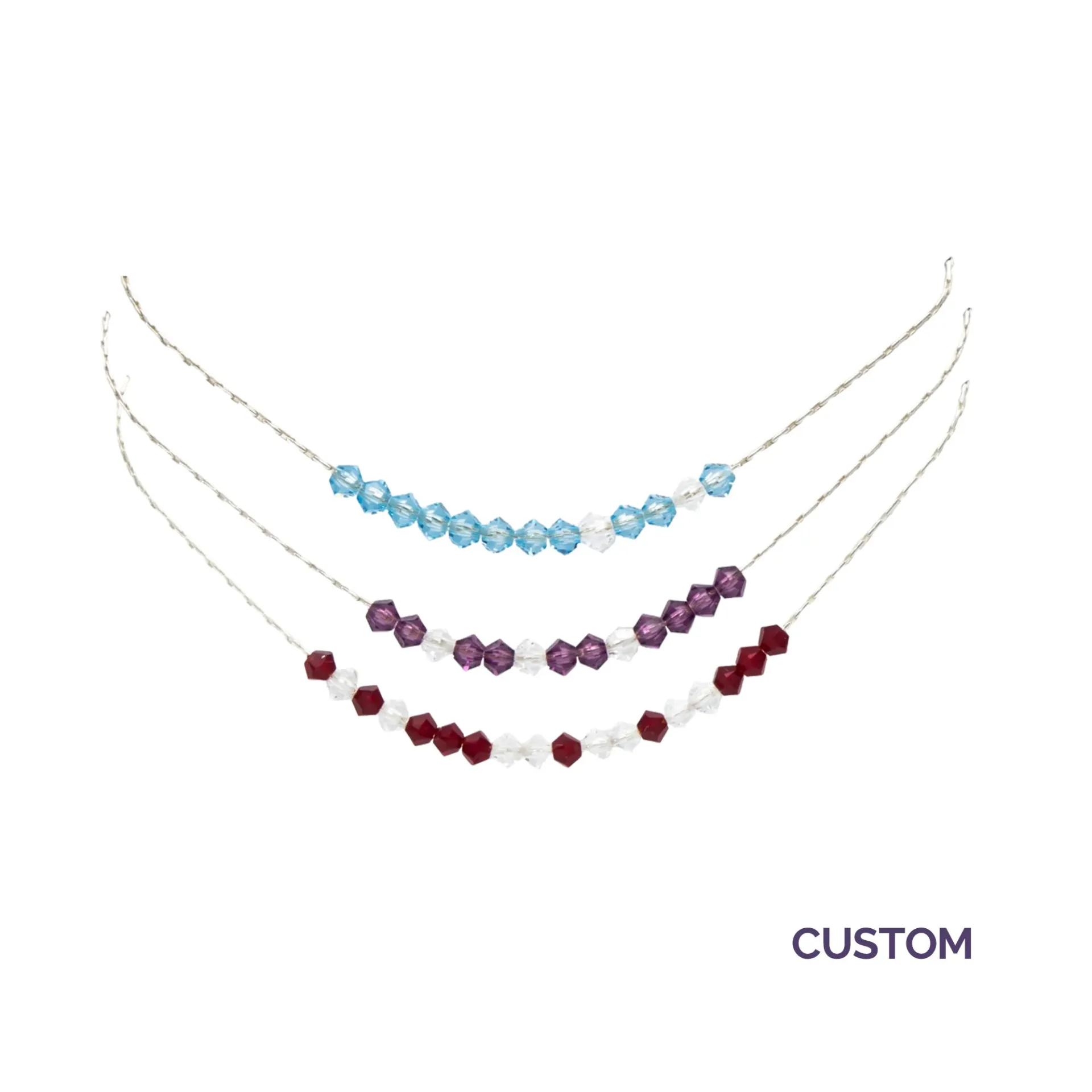 Handmade Spells YOUR Words In Morse Code | Sterling Silver Necklace | Custom Swarovski Crystal Color | Adjustable Length | Eco-Friendly Jewelry