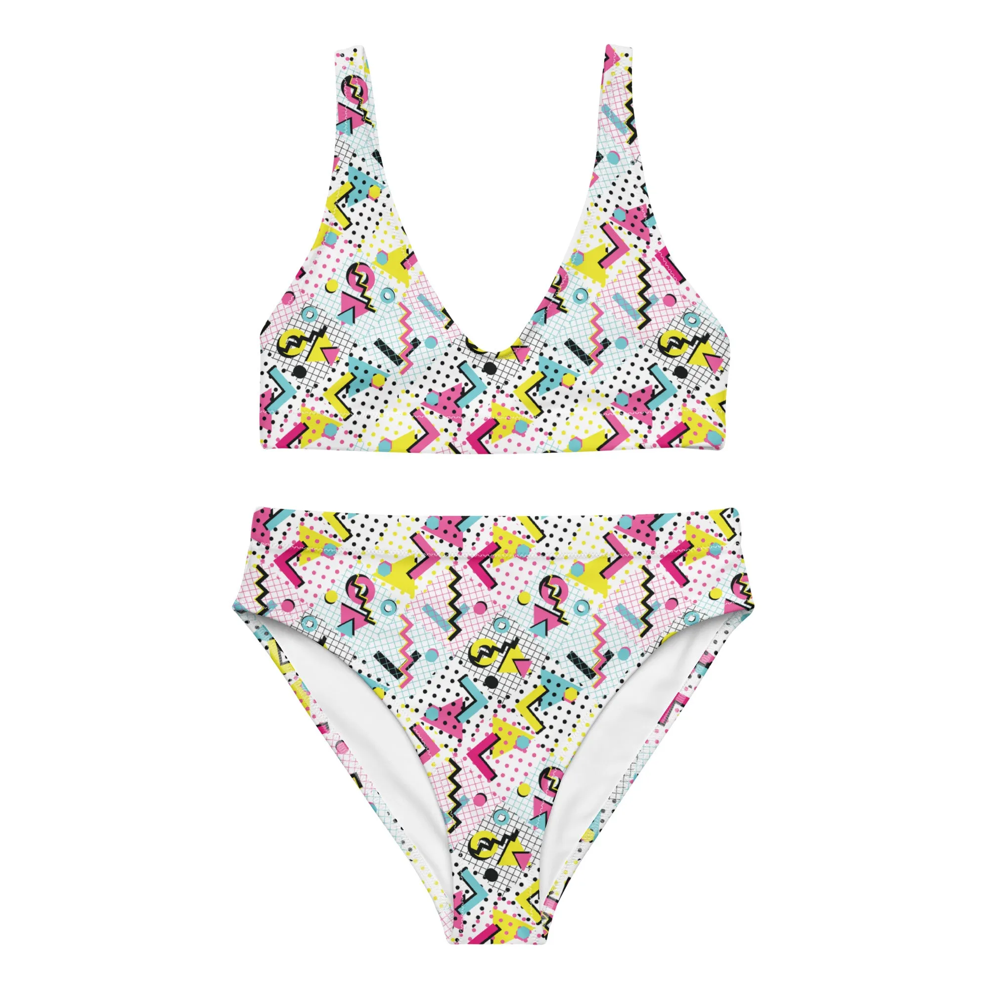 High Waisted Bikini Womens (Glamourange Luxury Bikini High Waisted - 0037 Patterns Model)