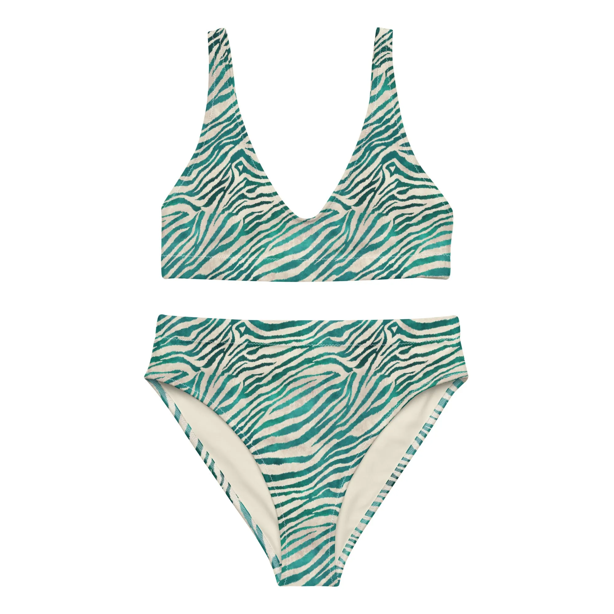 High Waisted Bikini Womens (Glamourange Luxury Bikini High Waisted - 0045 Patterns Model)