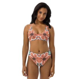 High Waisted Bikini Womens (Glamourange Luxury Bikini High Waisted - 0072 Patterns Model)