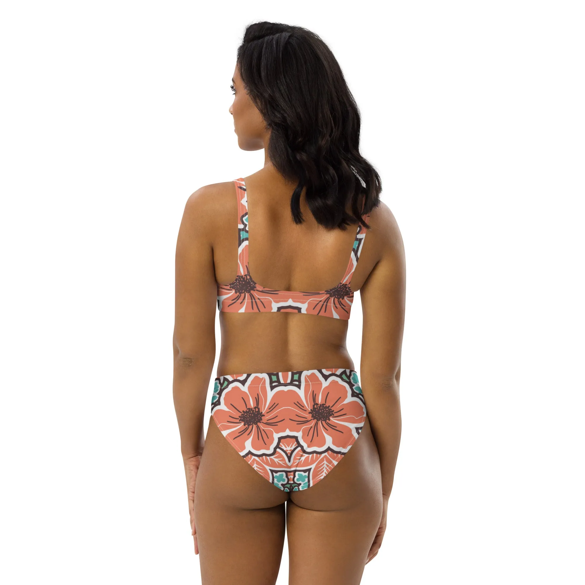 High Waisted Bikini Womens (Glamourange Luxury Bikini High Waisted - 0072 Patterns Model)