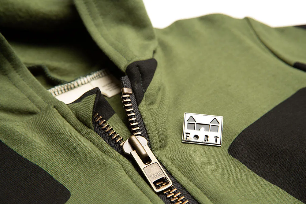 HOODIE - LOGO PRINT - GREEN