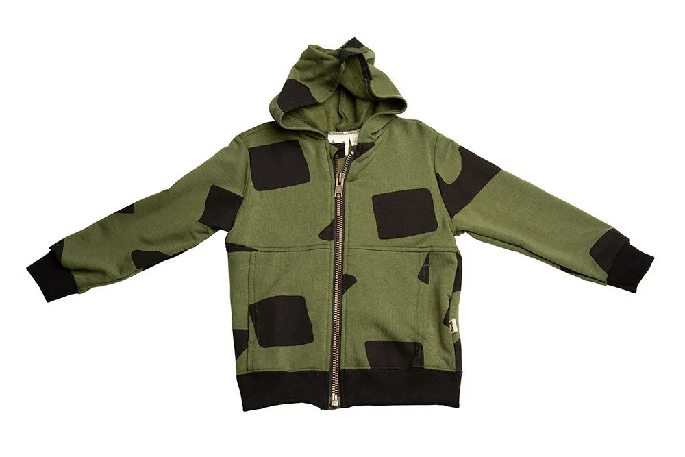 HOODIE - LOGO PRINT - GREEN