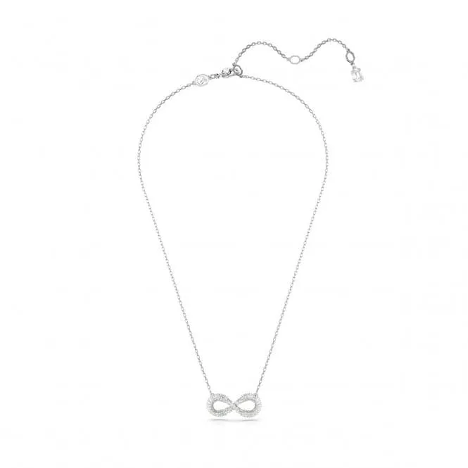 Hyperbola White Rhodium Plated Pavé Infinity Pendant 5679434