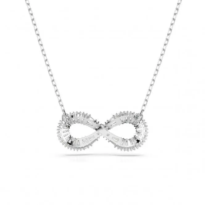 Hyperbola White Rhodium Plated Pavé Infinity Pendant 5679434