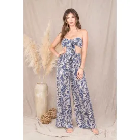 Into You Smocked Tie Top Pants Set