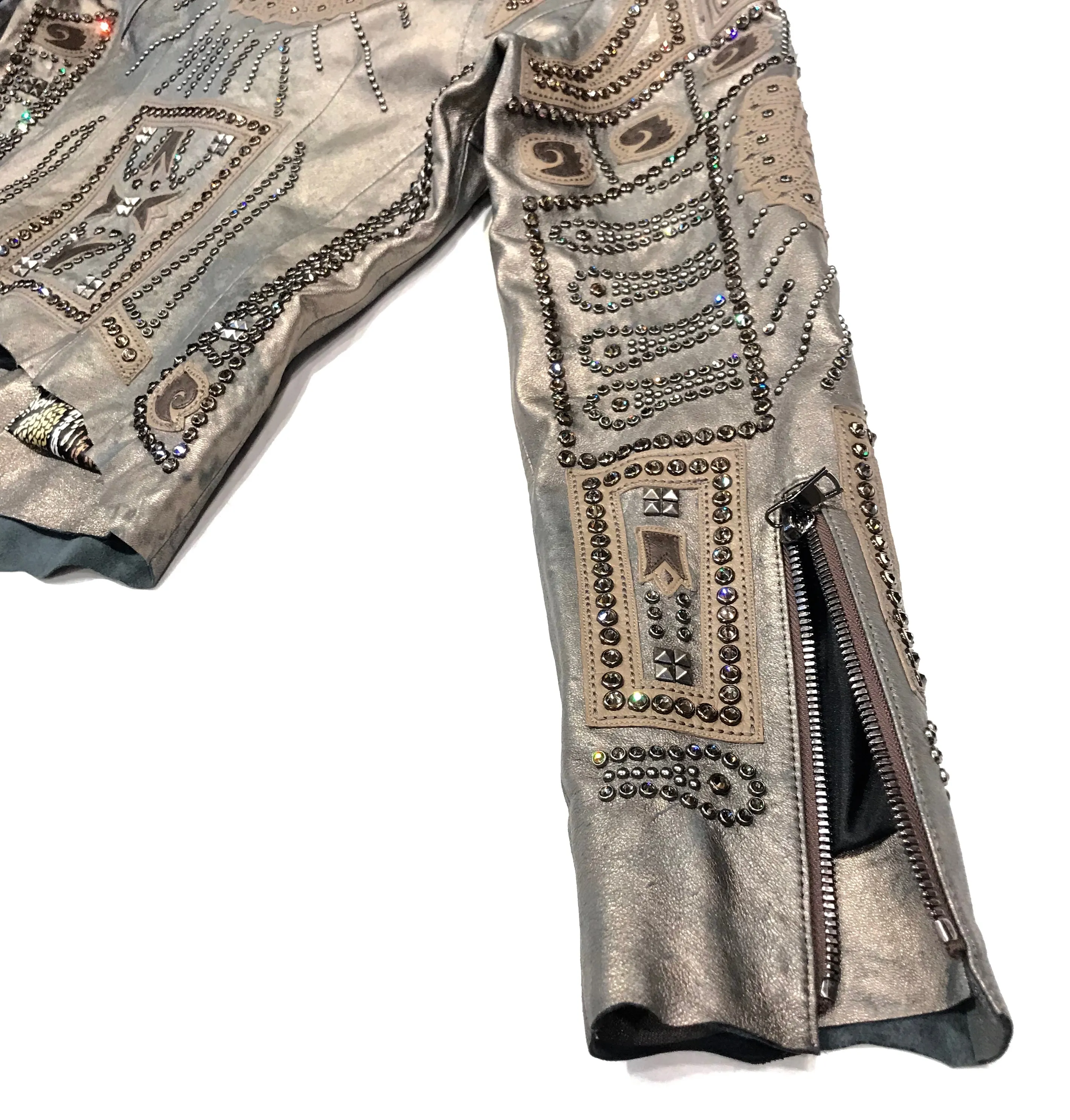 Kashani Mink Aztec Swarovski Crystal Jacket