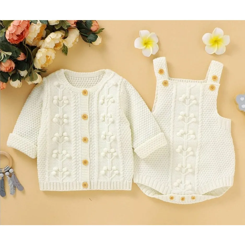 Knitted Sweater Romper Set