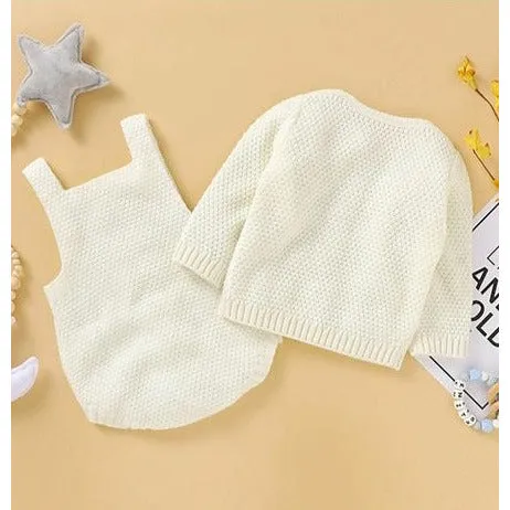 Knitted Sweater Romper Set