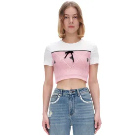 Knitwear in Pink And White