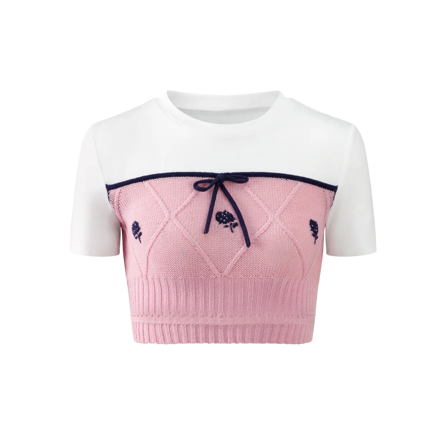 Knitwear in Pink And White