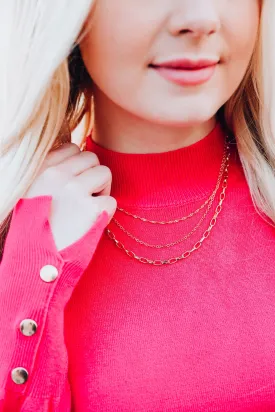 Level Up Layered Necklace - Gold