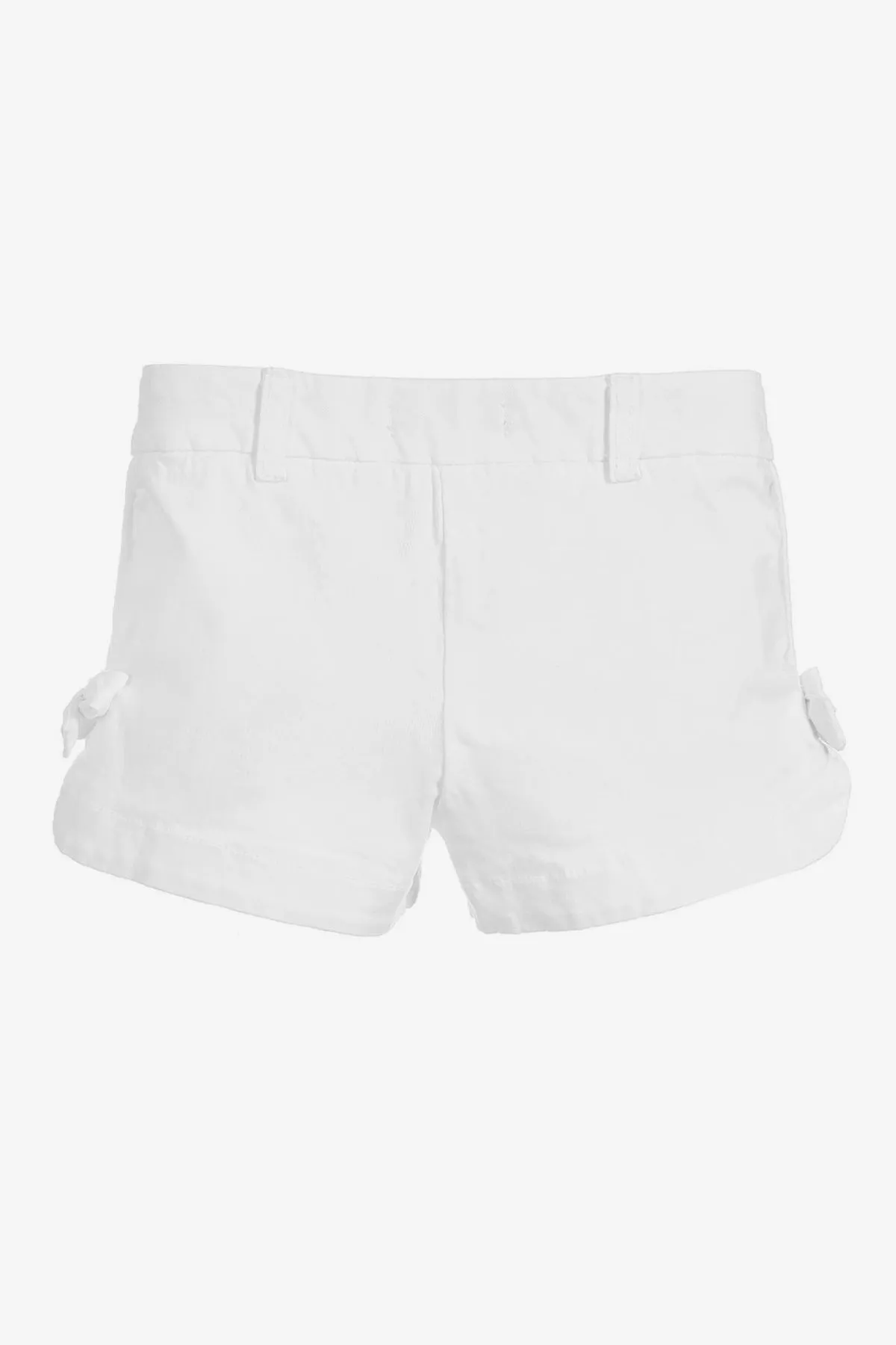 Lili Gaufrette Bow Girls Shorts - White