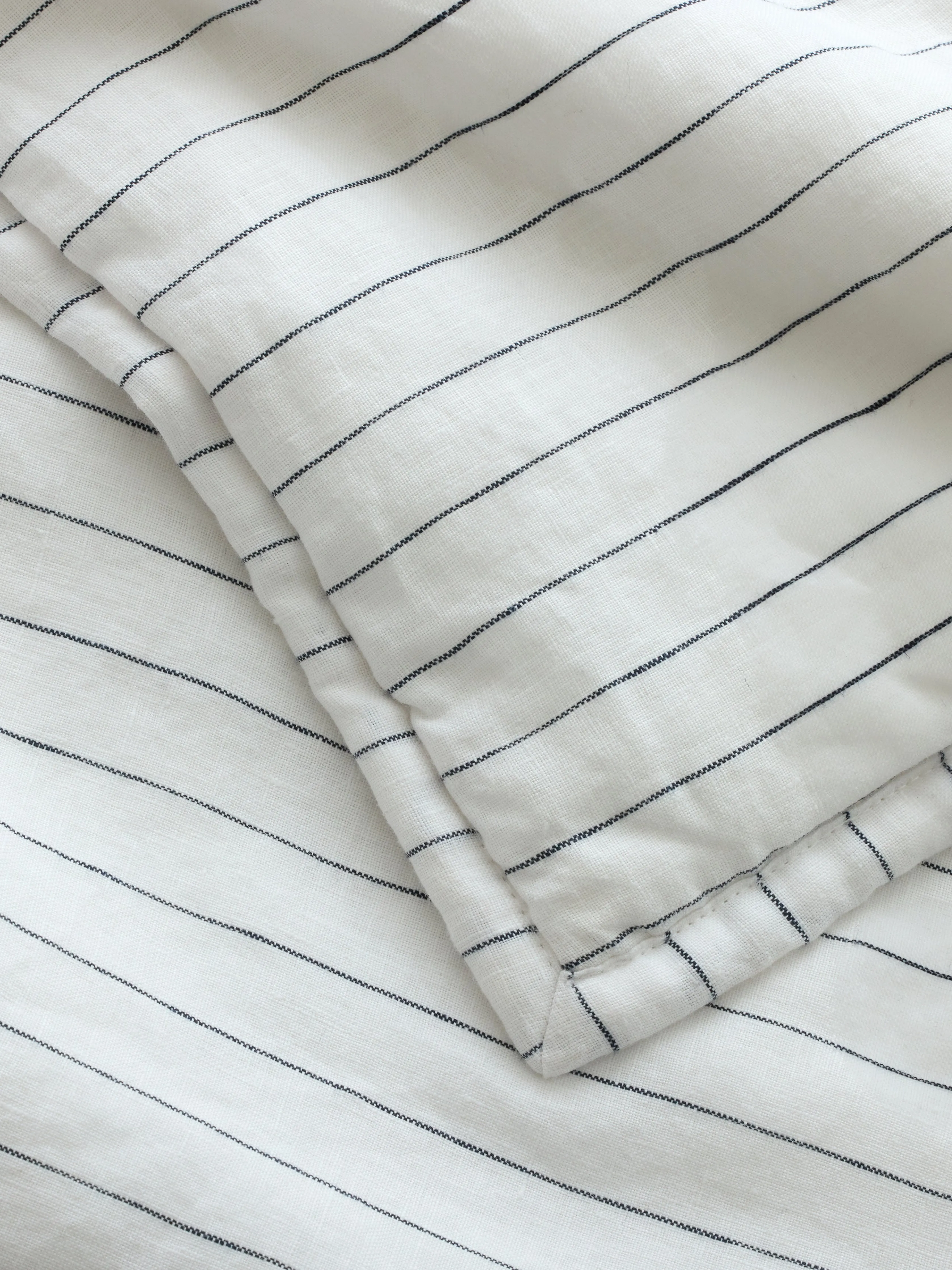 Linen Pencil Stripe Quilted Shams