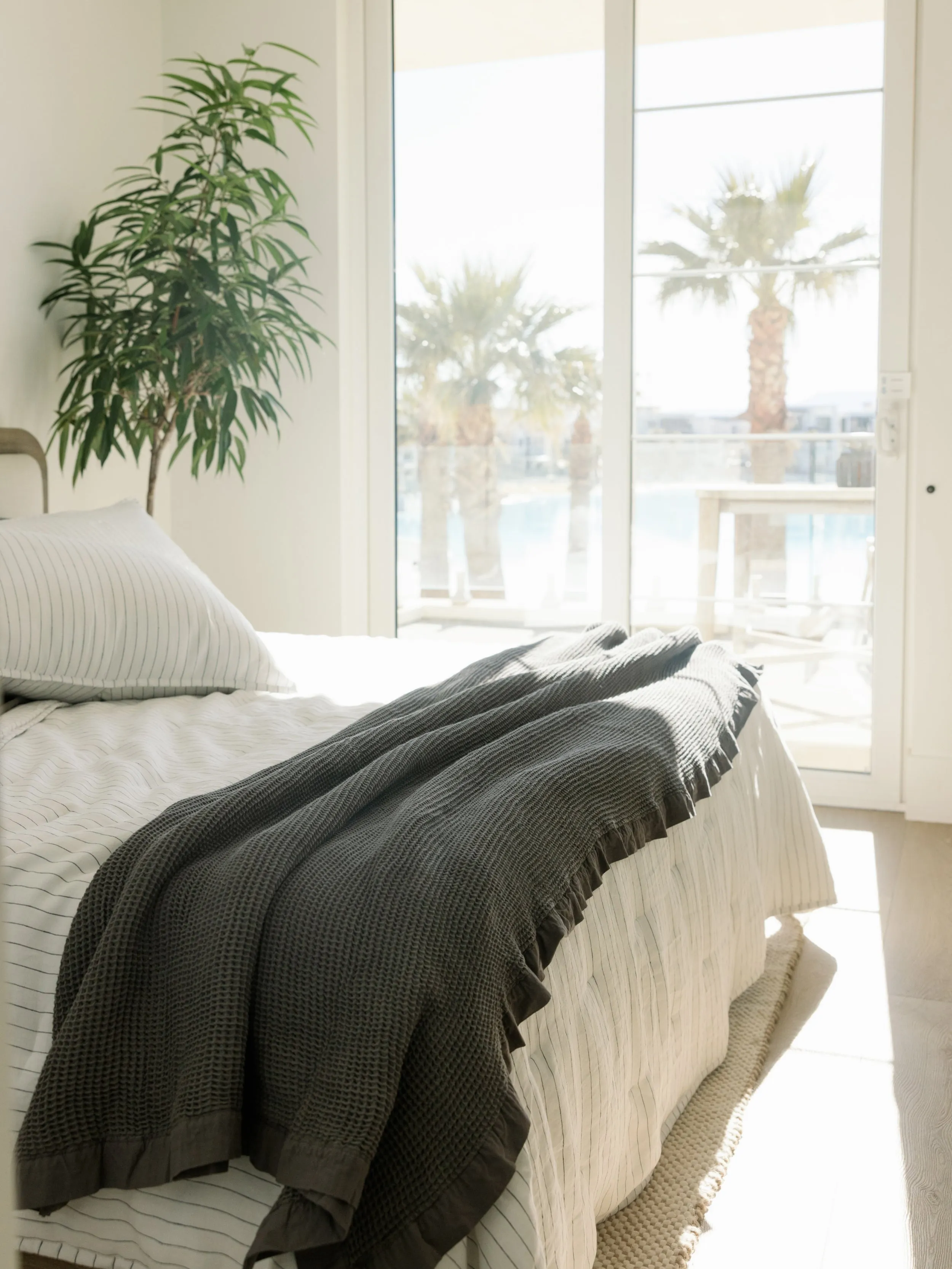 Linen Pencil Stripe Quilted Shams