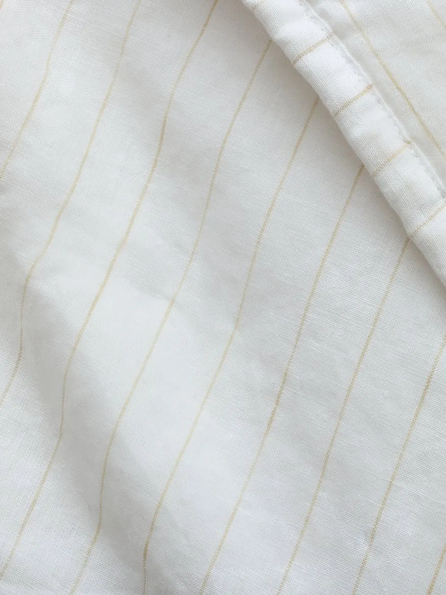 Linen Pencil Stripe Quilted Shams
