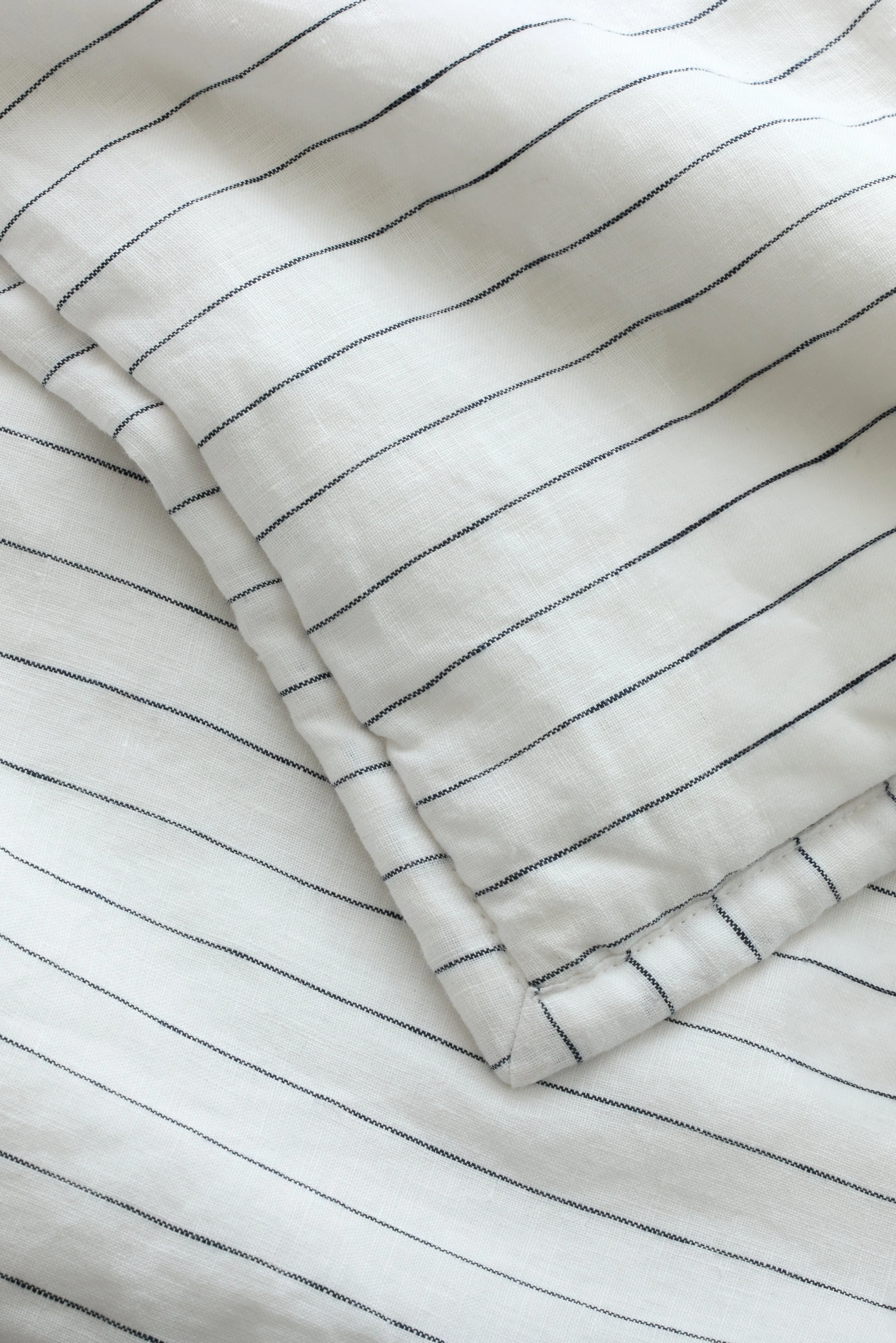 Linen Pencil Stripe Quilted Shams