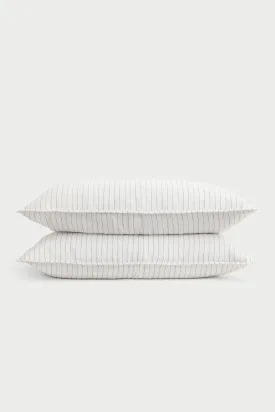 Linen Pencil Stripe Quilted Shams
