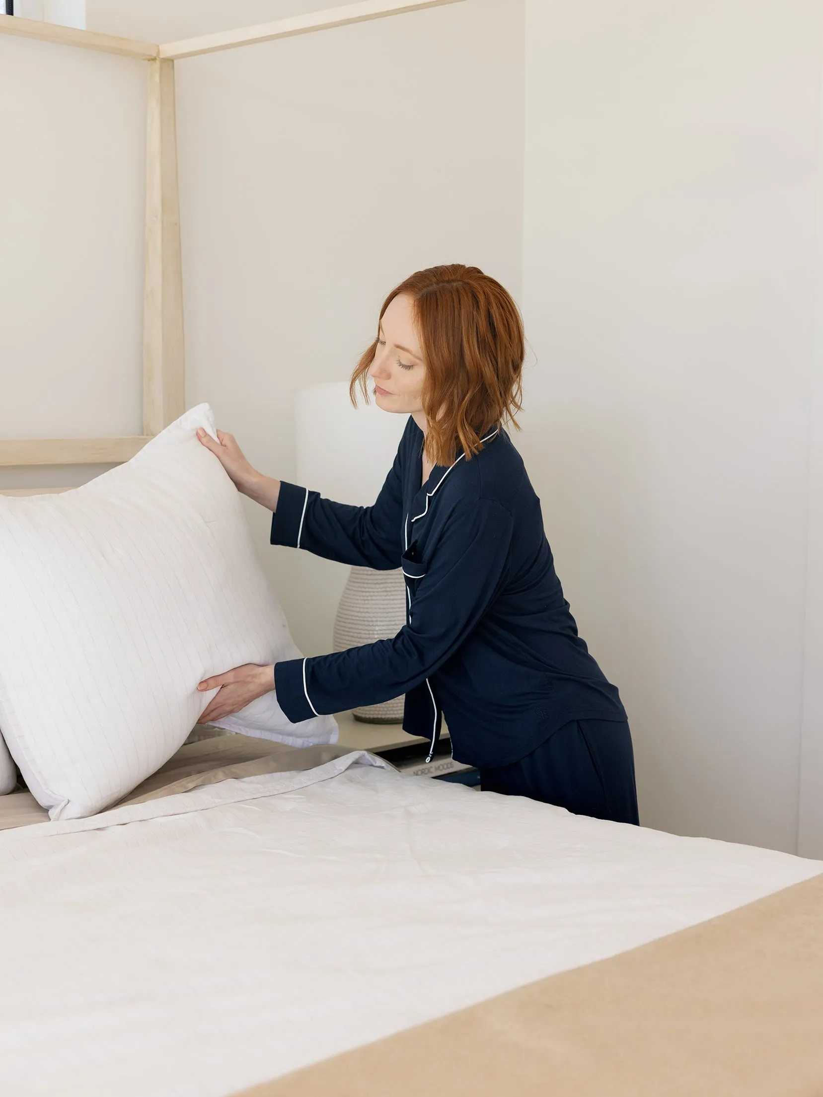 Linen Pencil Stripe Quilted Shams