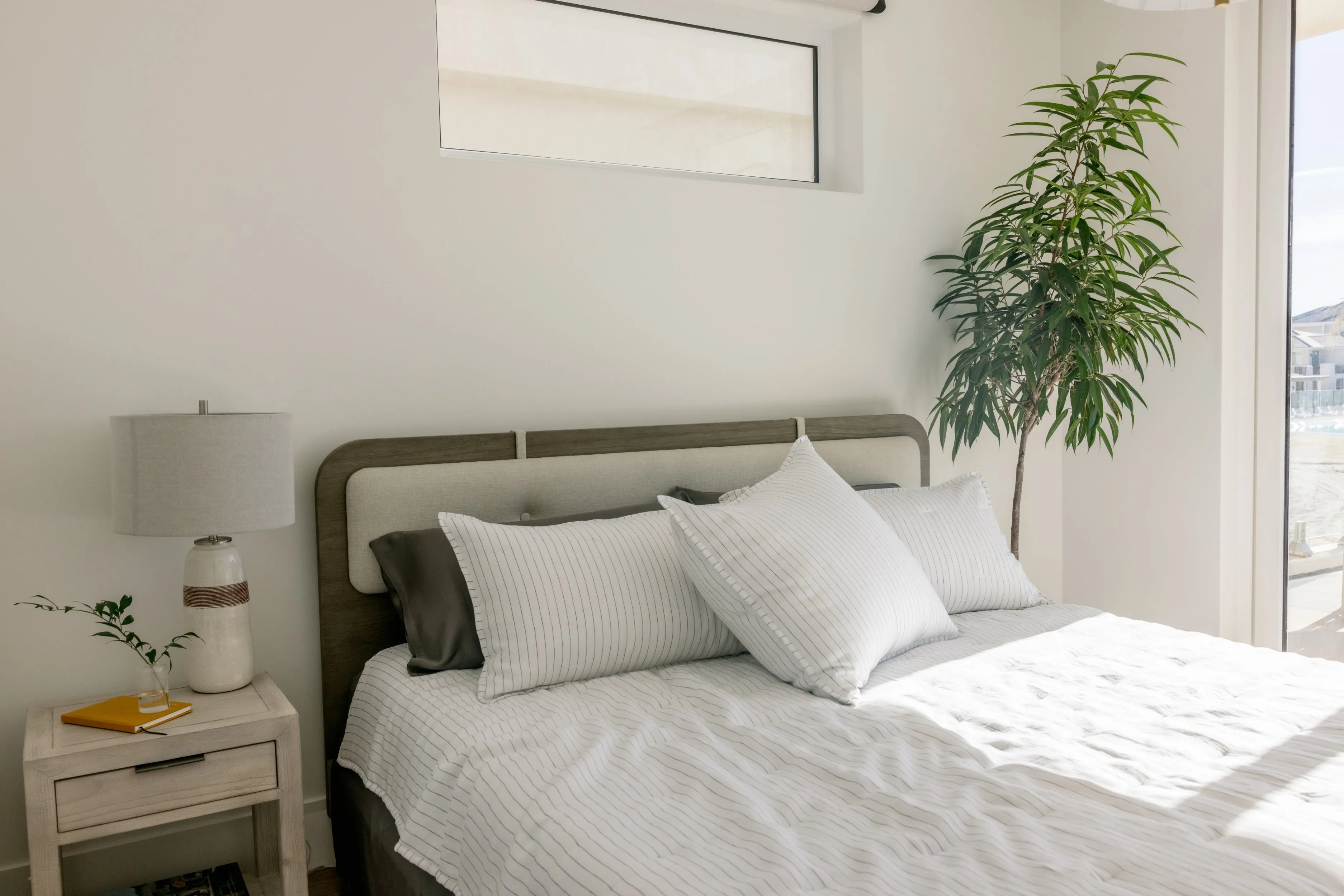 Linen Pencil Stripe Quilted Shams