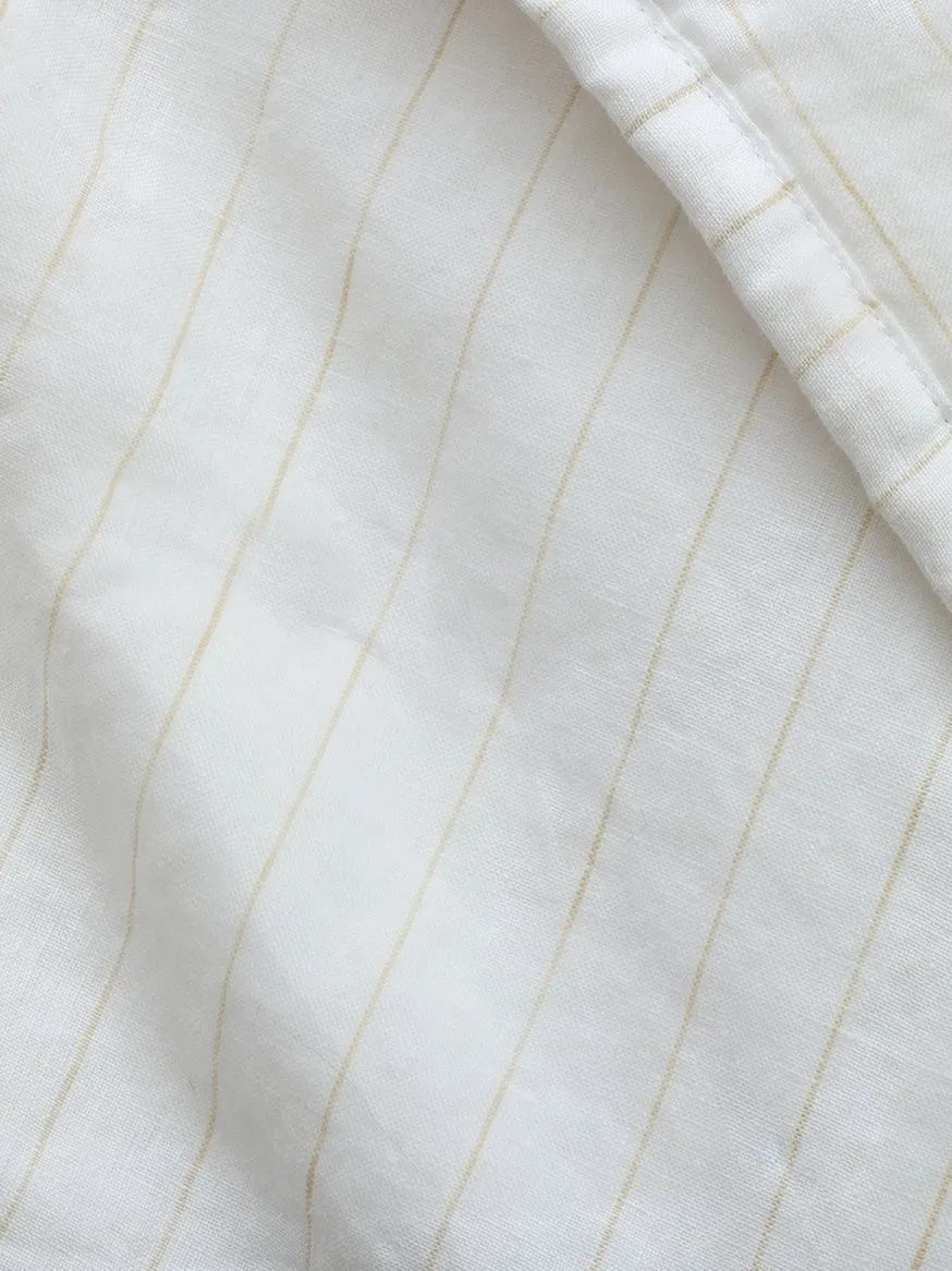 Linen Pencil Stripe Quilted Shams