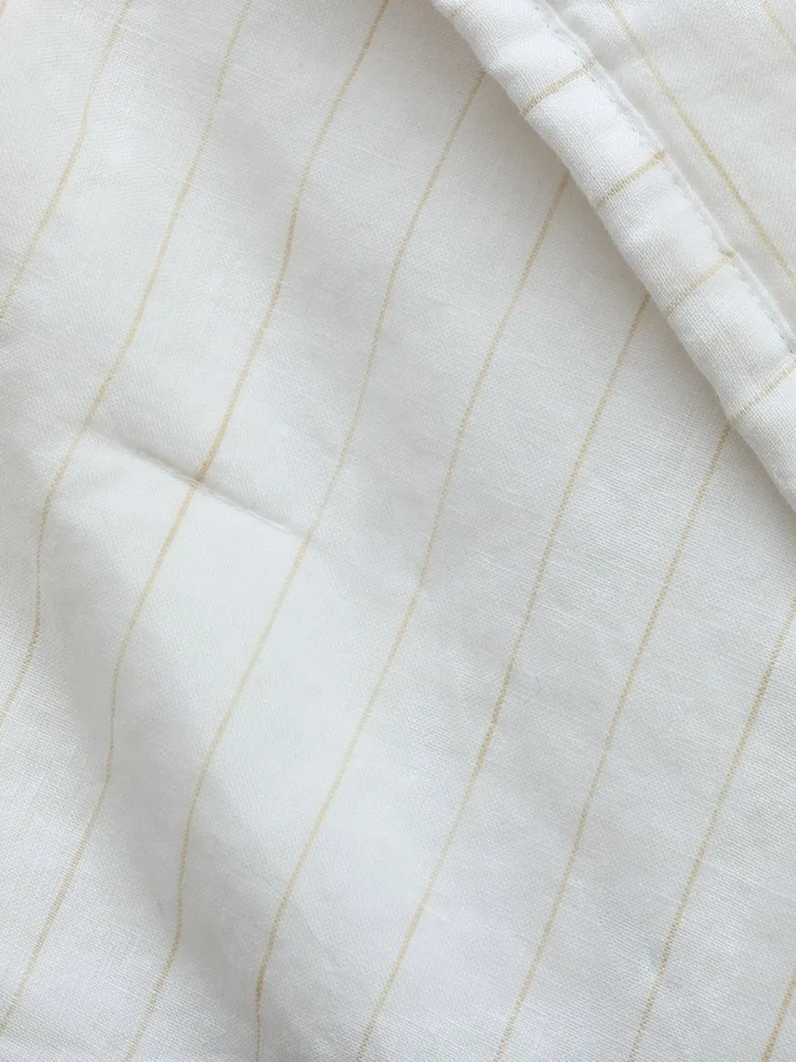 Linen Pencil Stripe Quilted Shams