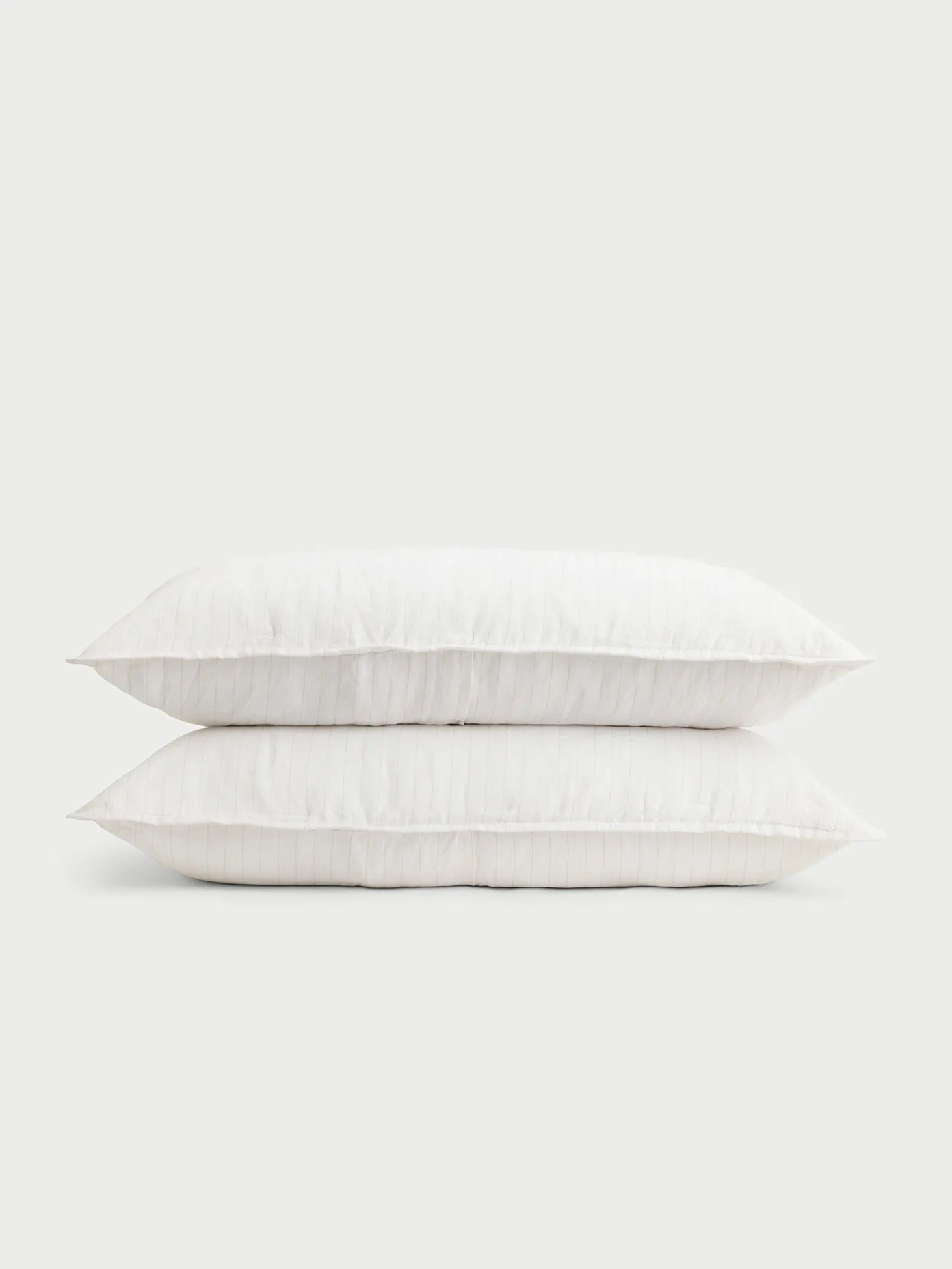 Linen Pencil Stripe Quilted Shams