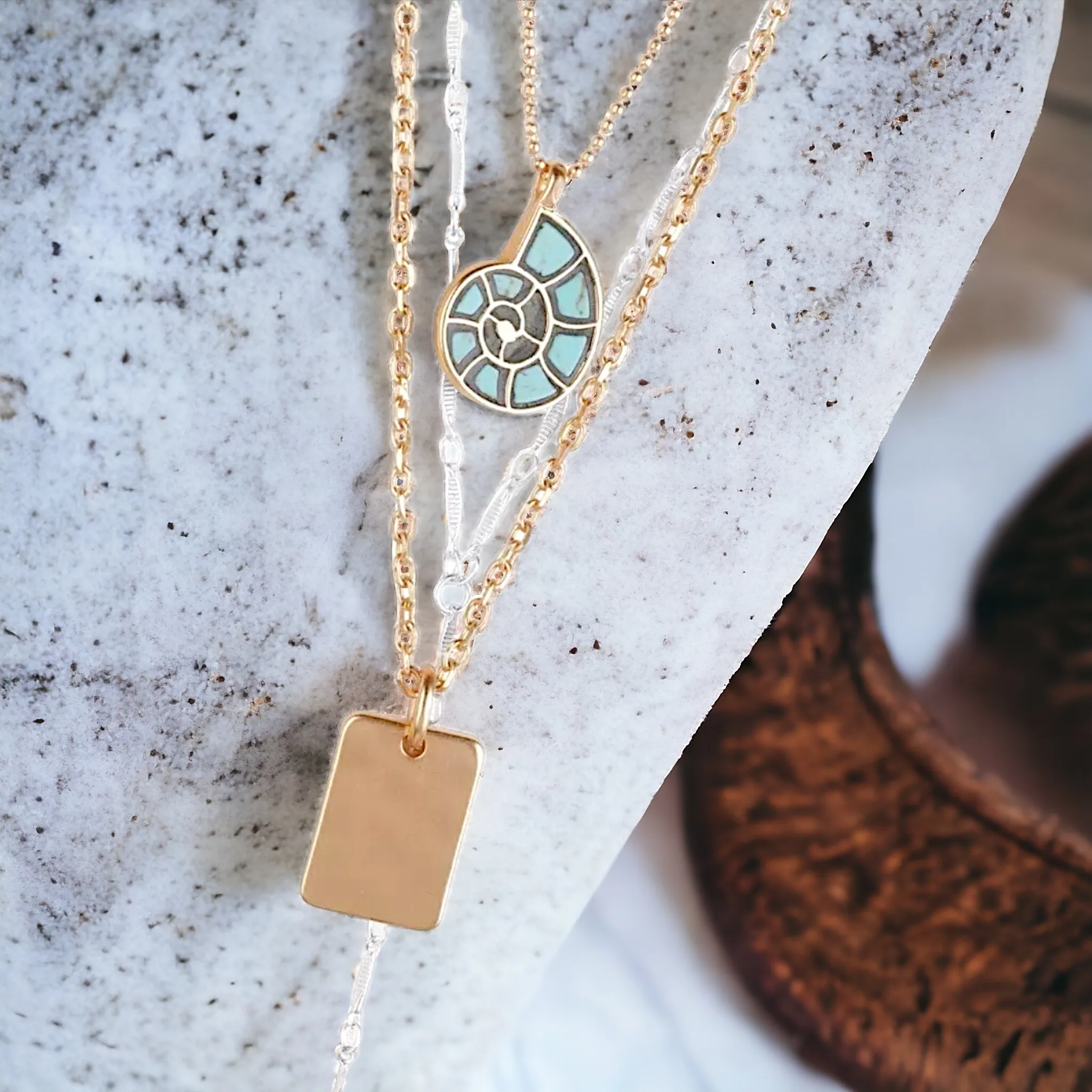 LUCKY BRAND Layered Removable Pendant Necklace