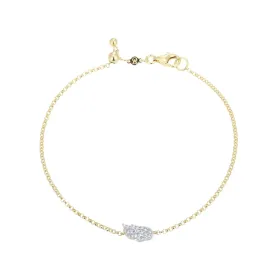 M By Monte Luna Sterling SIlver Gold Plated Rhodium Plated Bracelet Diamond Rolo Chain