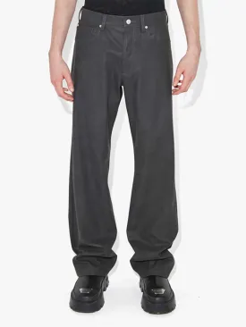 Matte Faux Leather Trousers Black