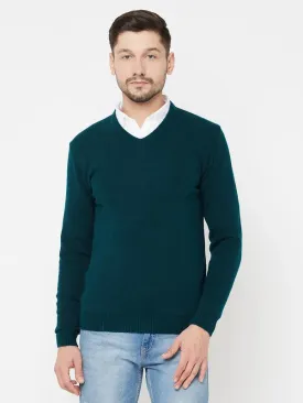 Men Teal Sweaters