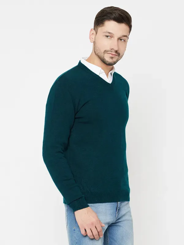 Men Teal Sweaters