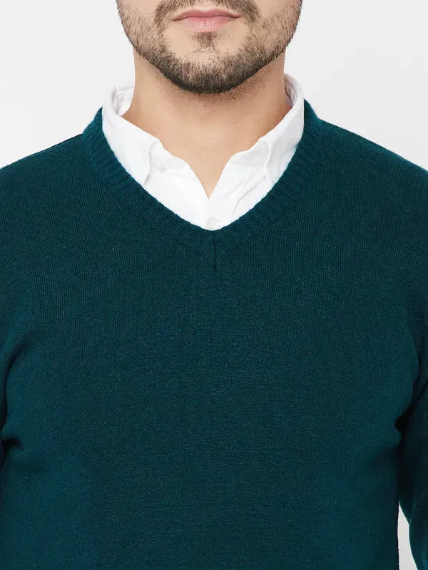 Men Teal Sweaters