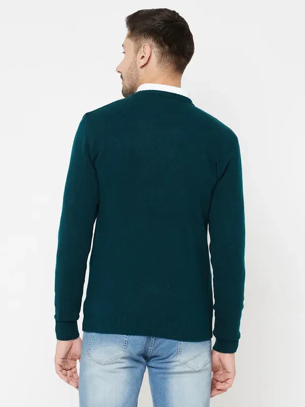 Men Teal Sweaters