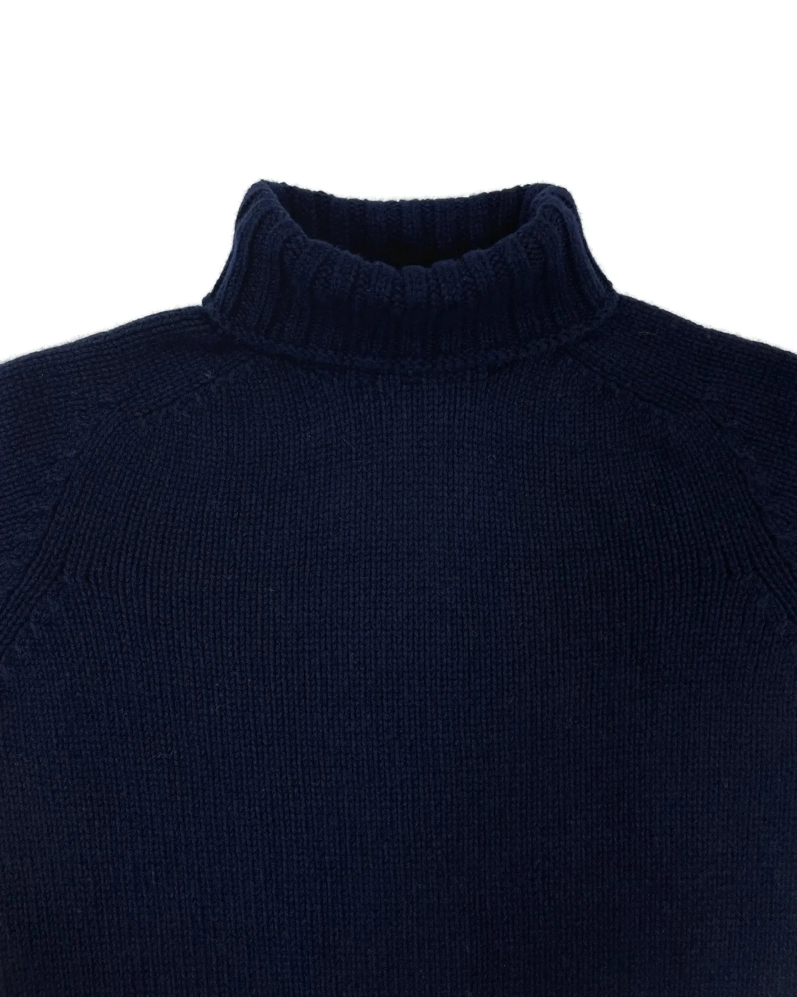 Mens Knitted Roll Neck Jumper (M3803/5) - Nero Navy
