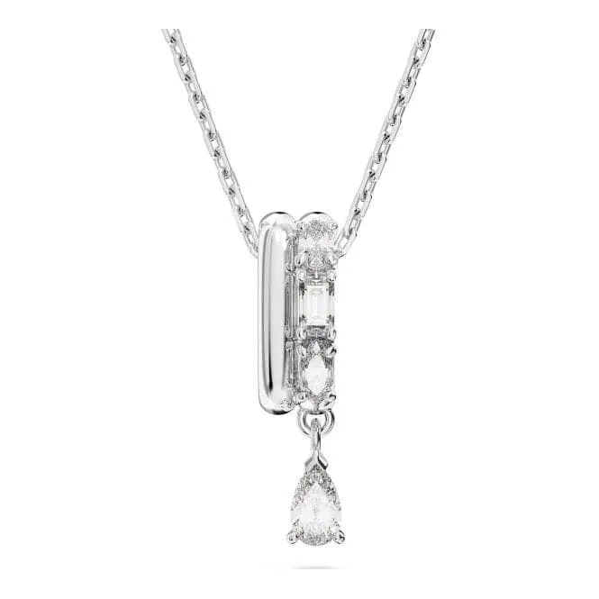 Mixed Cuts White Rhodium Plated Dextera Pendant 5671819