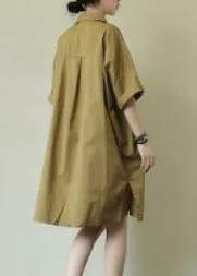Modern Yellow Summer Dresses Cotton Clothes