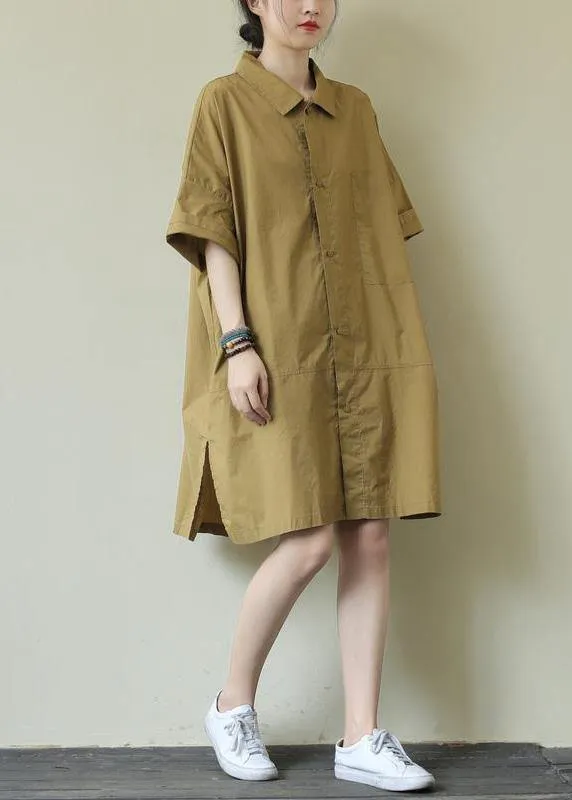 Modern Yellow Summer Dresses Cotton Clothes