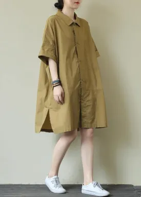 Modern Yellow Summer Dresses Cotton Clothes