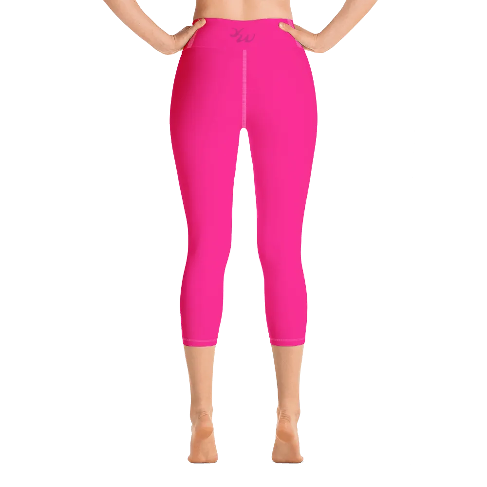 Neon Pink Capri Yoga Pants