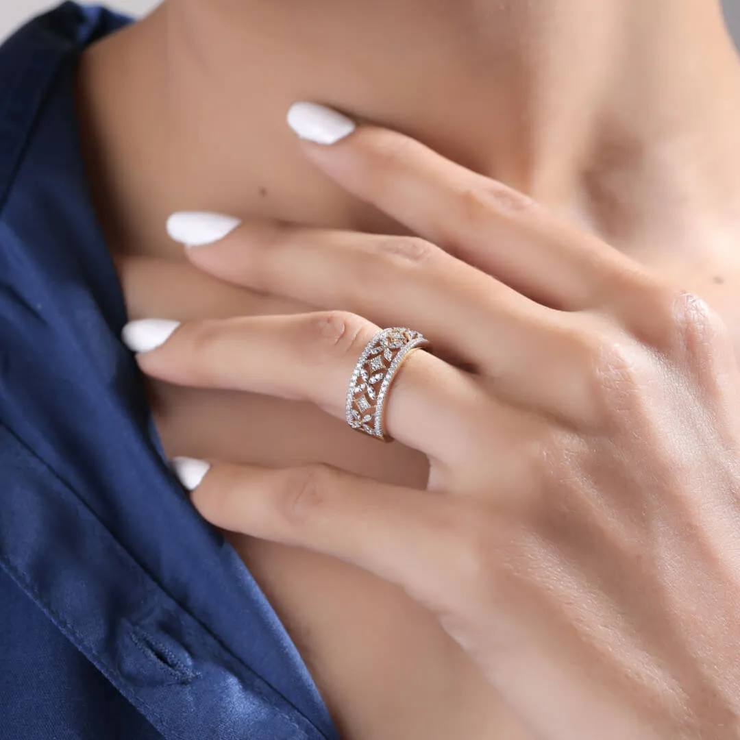 Nuray Silver Ring for Women | 22KT Gold Vermeil